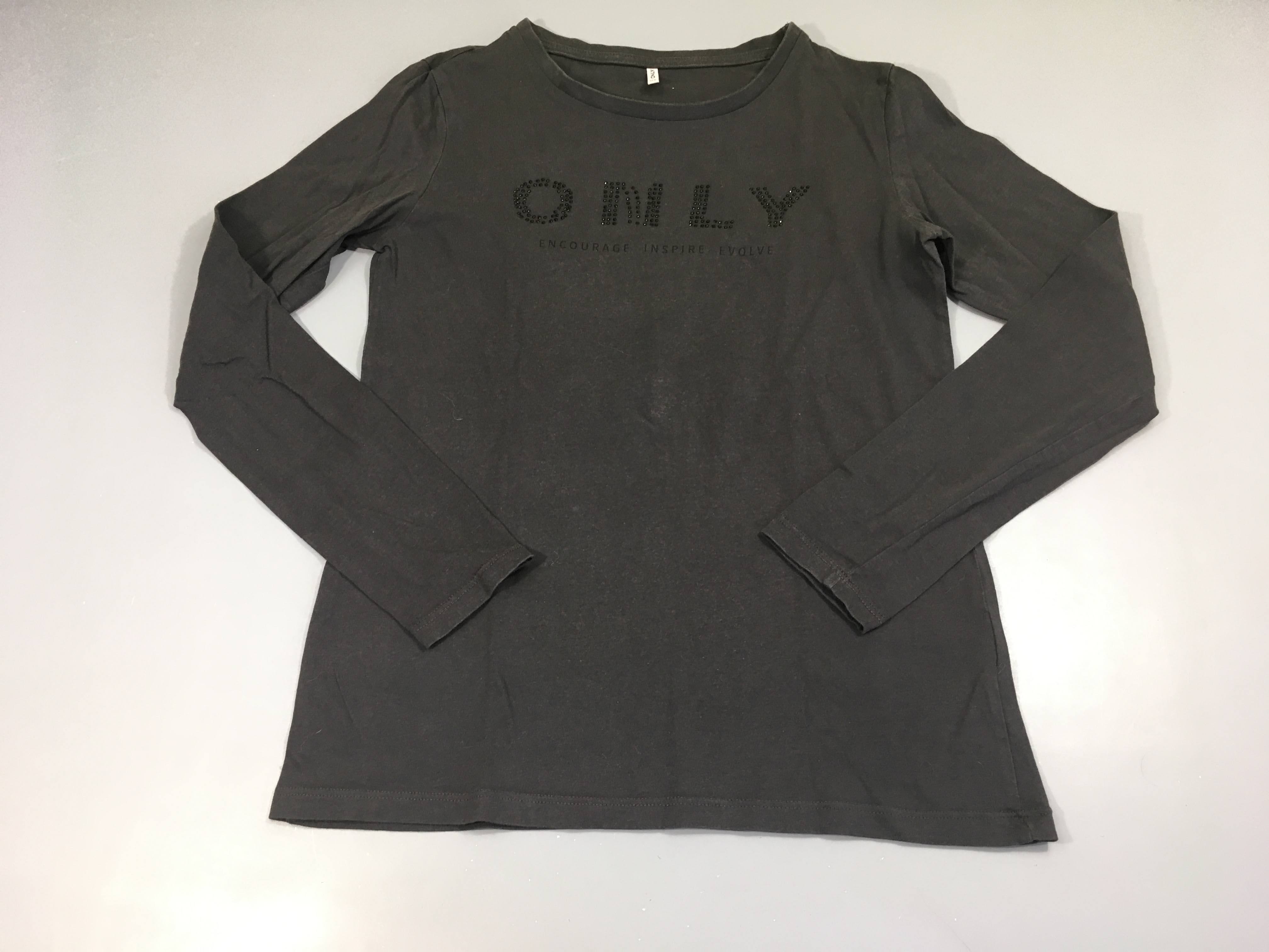 T-shirt m.l anthracite Only Strass