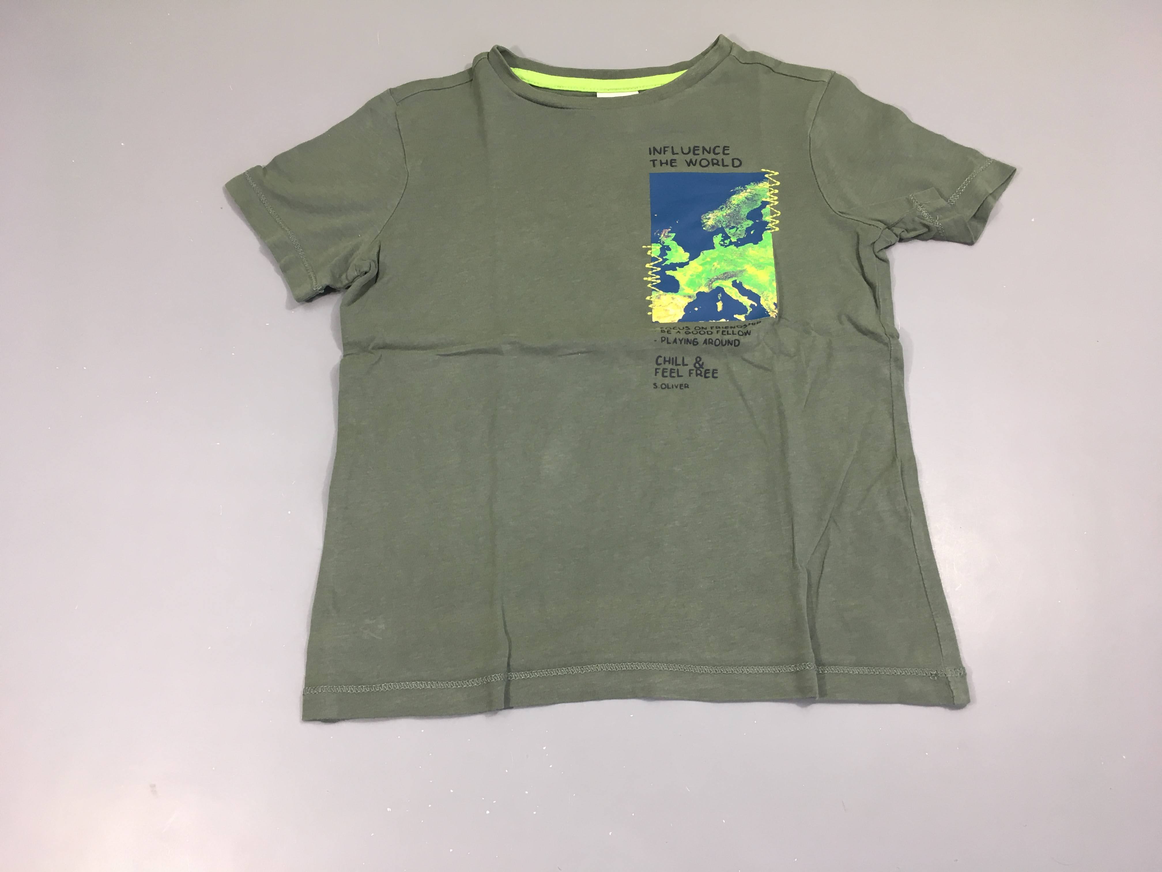 T-shirt m.c kaki  carte