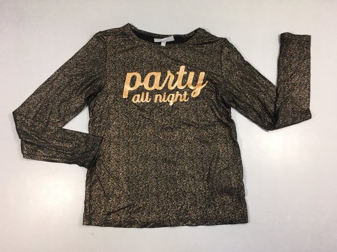 T-shirt m.l noir pois dorés party, moins cher chez Petit Kiwi