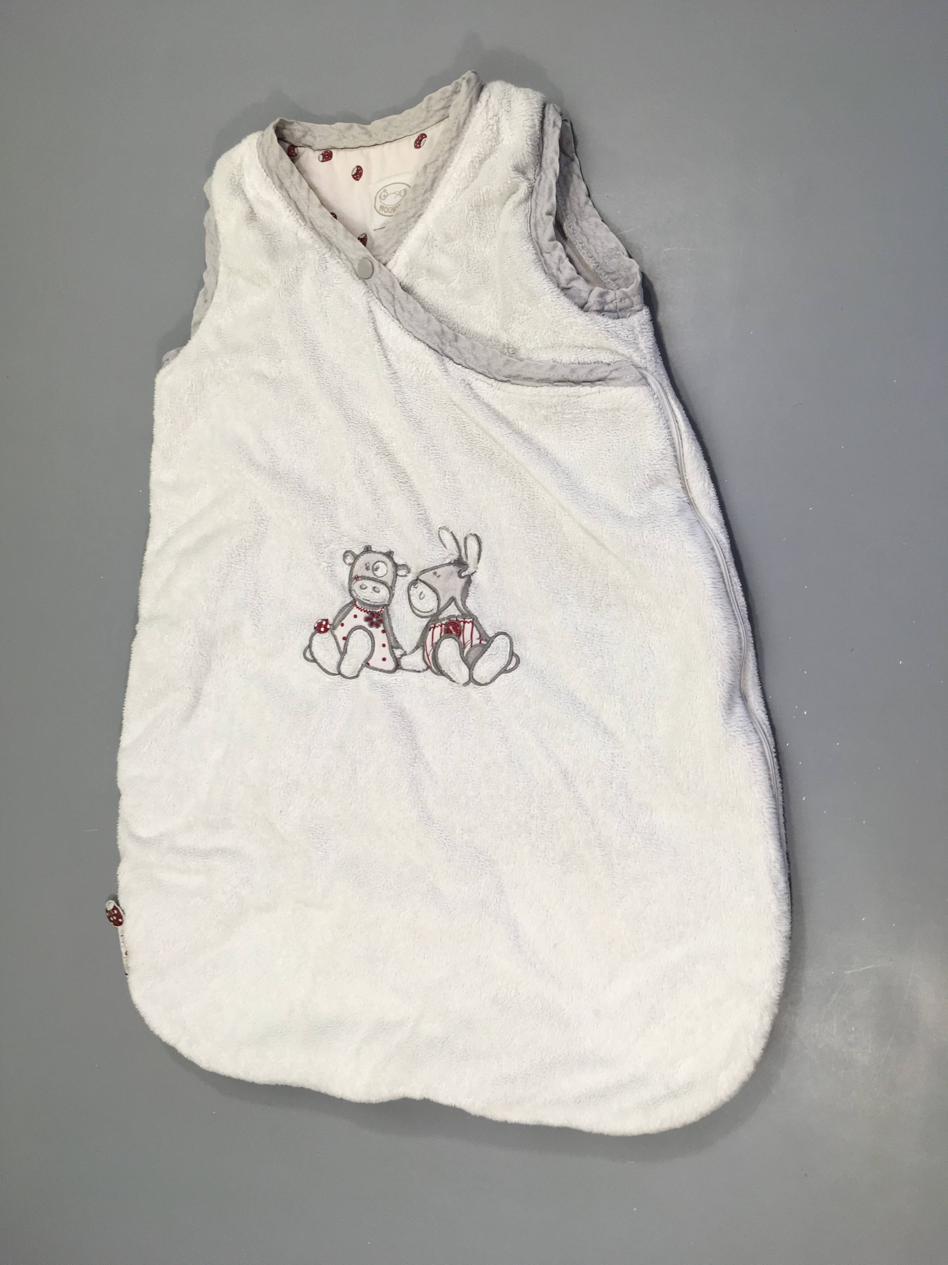 Sac de couchage s.m velours blanc Lola et Paco