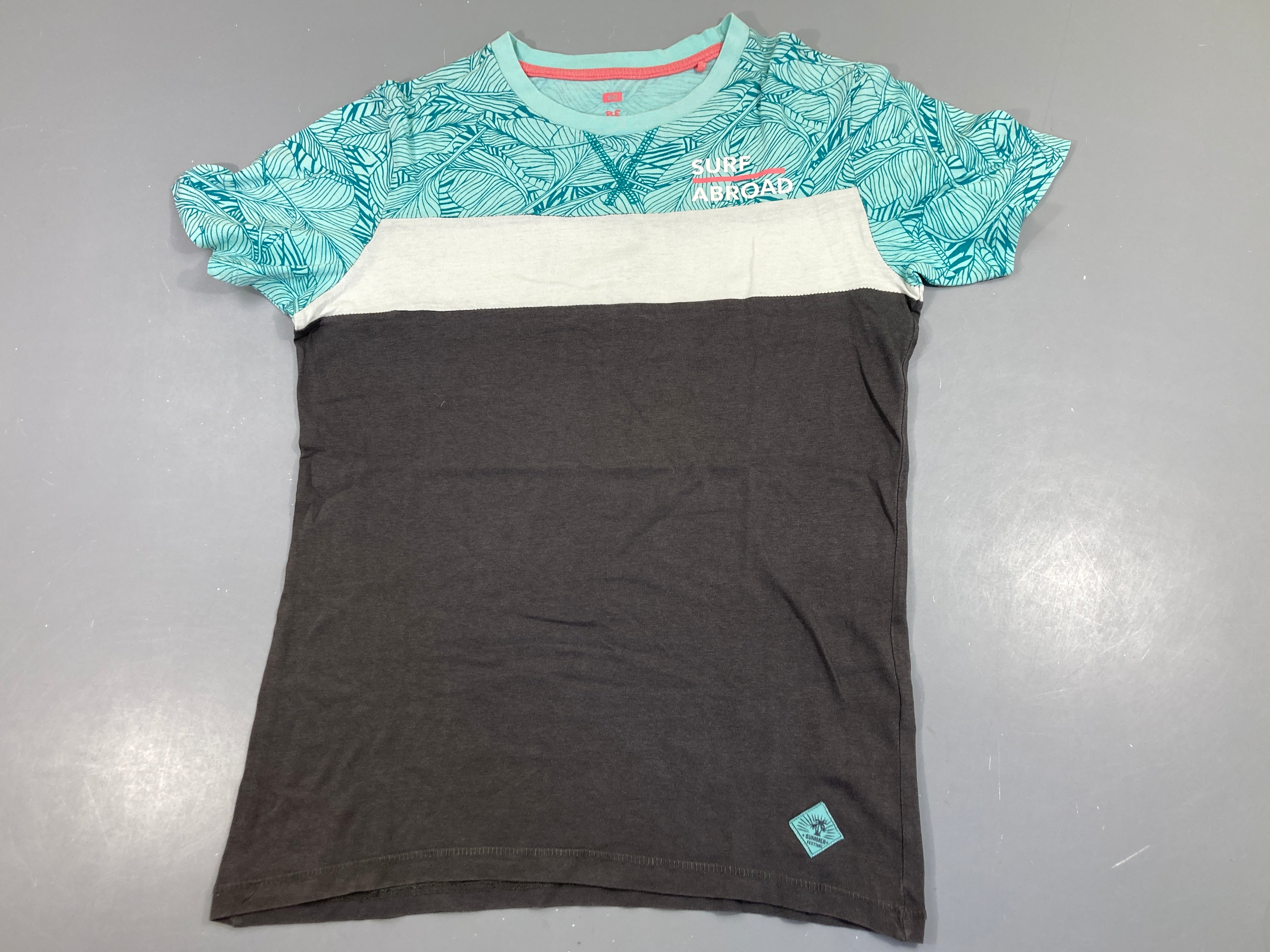T-shirt m.c brun/bleu surf