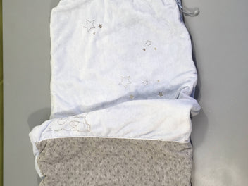 Sac de couchage s.m ouatiné velours bleu étoiles