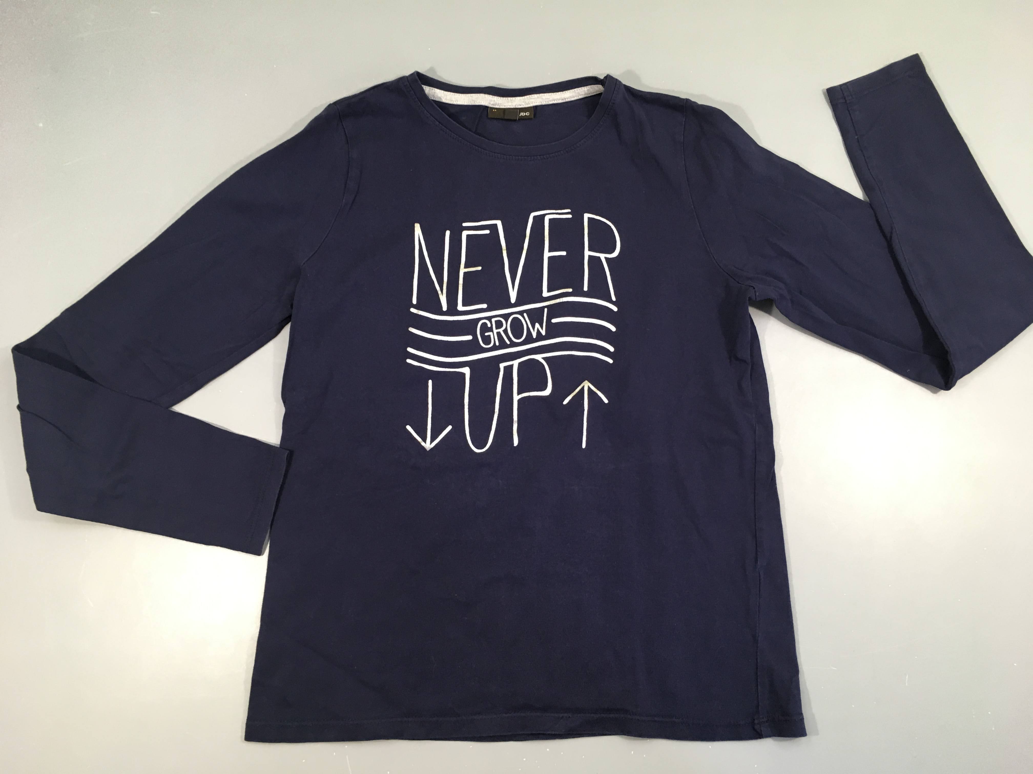 T-shirt m.l bleu foncé never