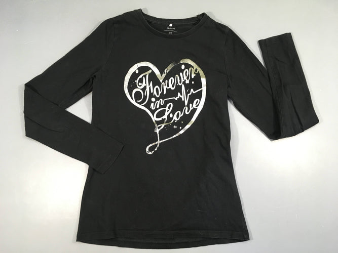 T-shirt m.l noir coeur forever, moins cher chez Petit Kiwi