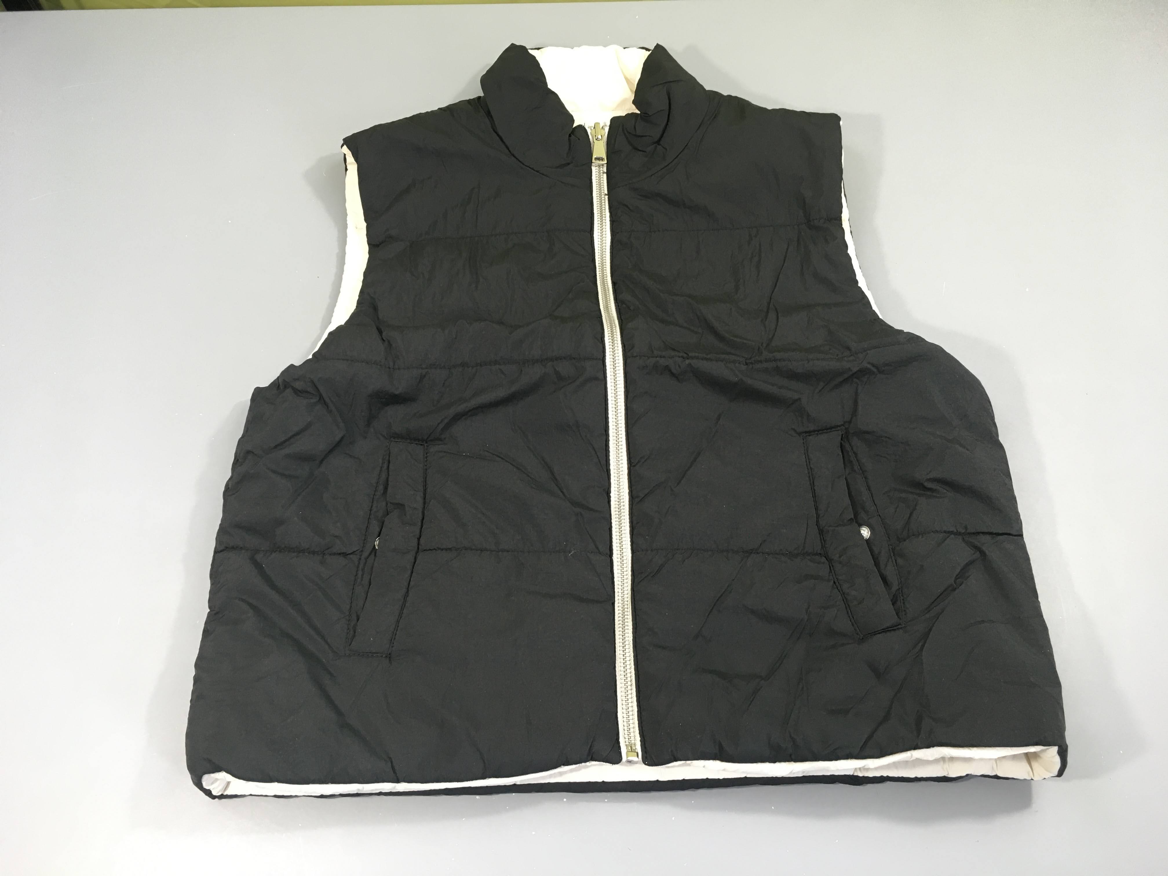 Bodywarmer réversible noir/écru