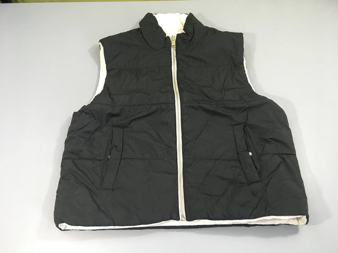 Bodywarmer réversible noir/écru, moins cher chez Petit Kiwi