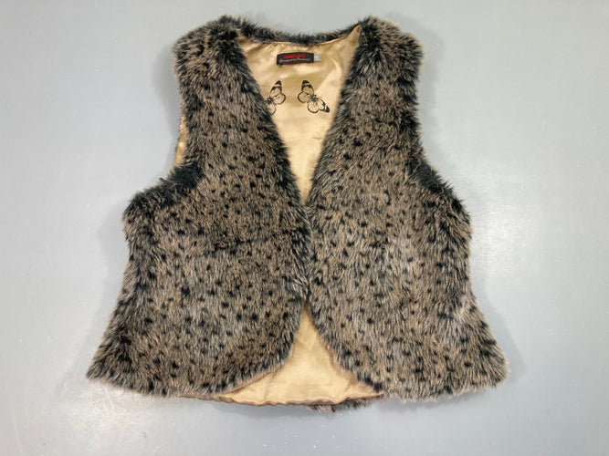 Gilet s.m fausse fourrure, moins cher chez Petit Kiwi