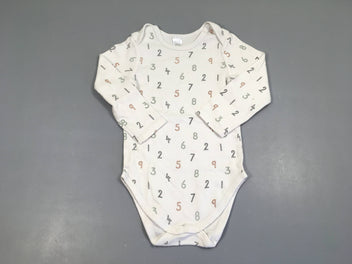 Body m.l blanc chiffres