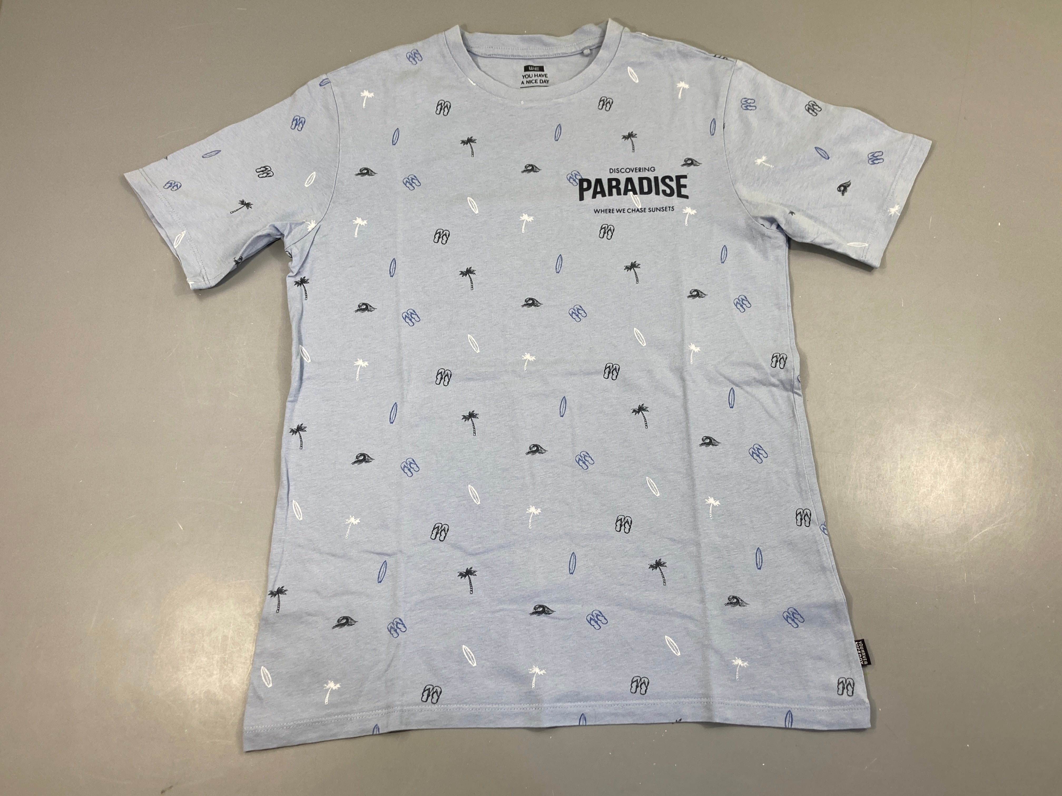 T-shirt m.c bleu plage Paradise
