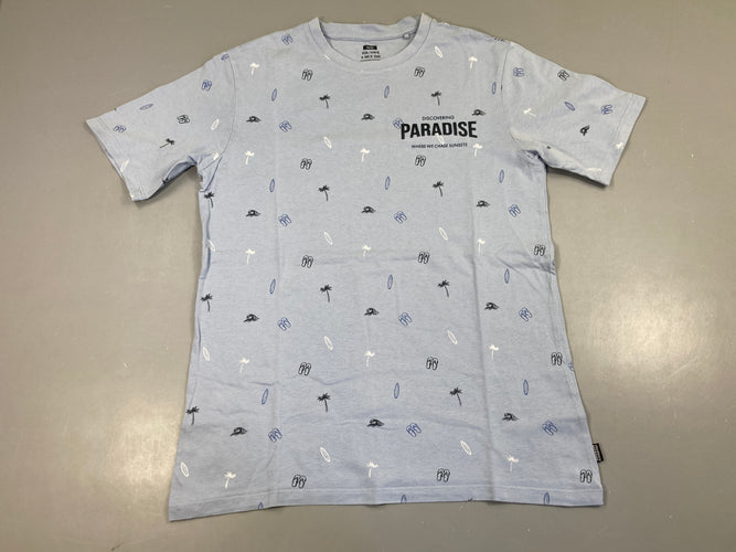 T-shirt m.c bleu plage Paradise, moins cher chez Petit Kiwi