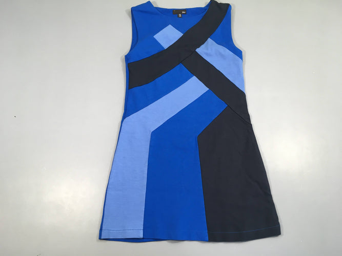 Robe s.m jersey bleu foncé/bleu, légèrement bouloché, moins cher chez Petit Kiwi