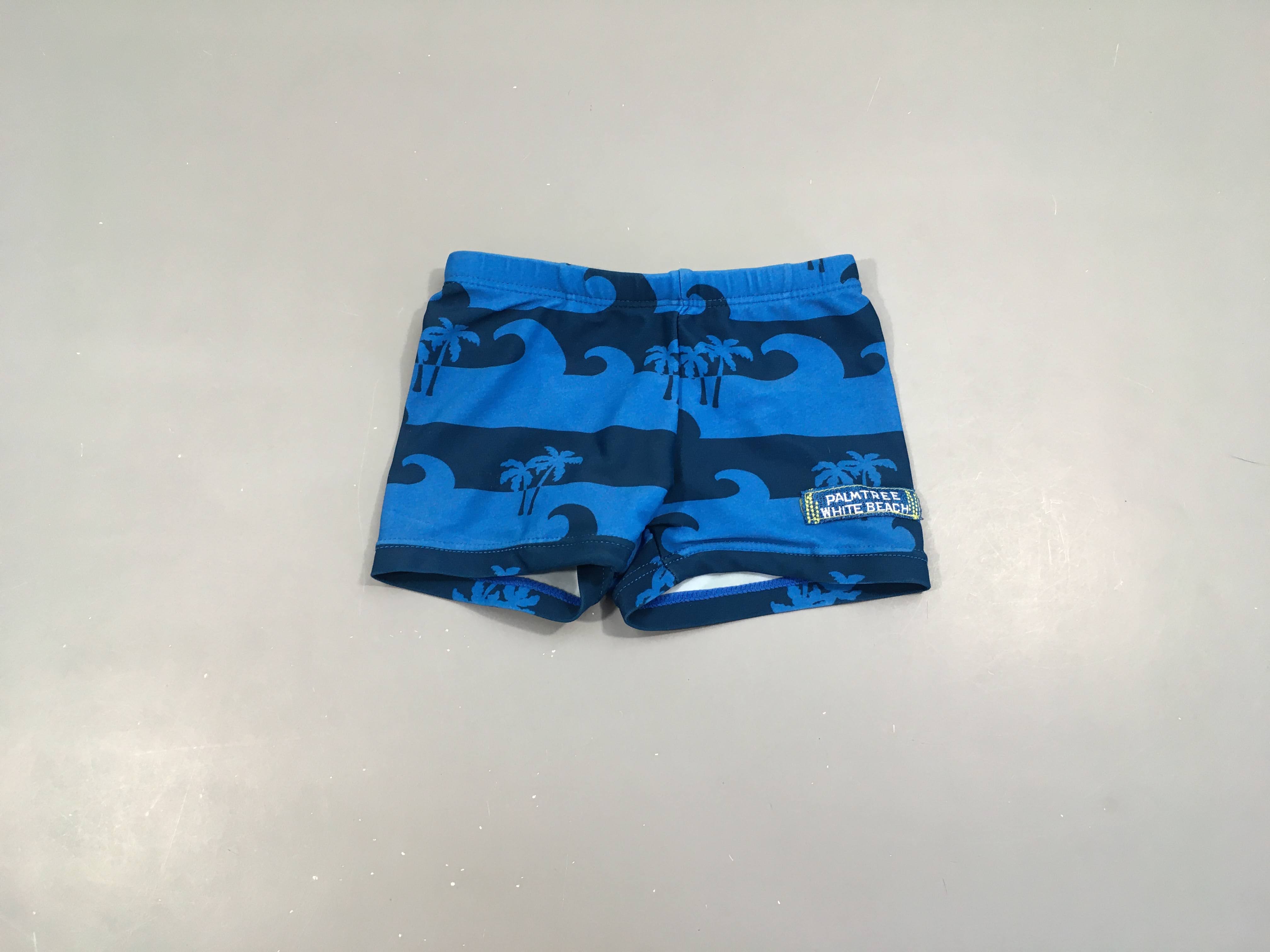 Maillot boxer bleu palmiers