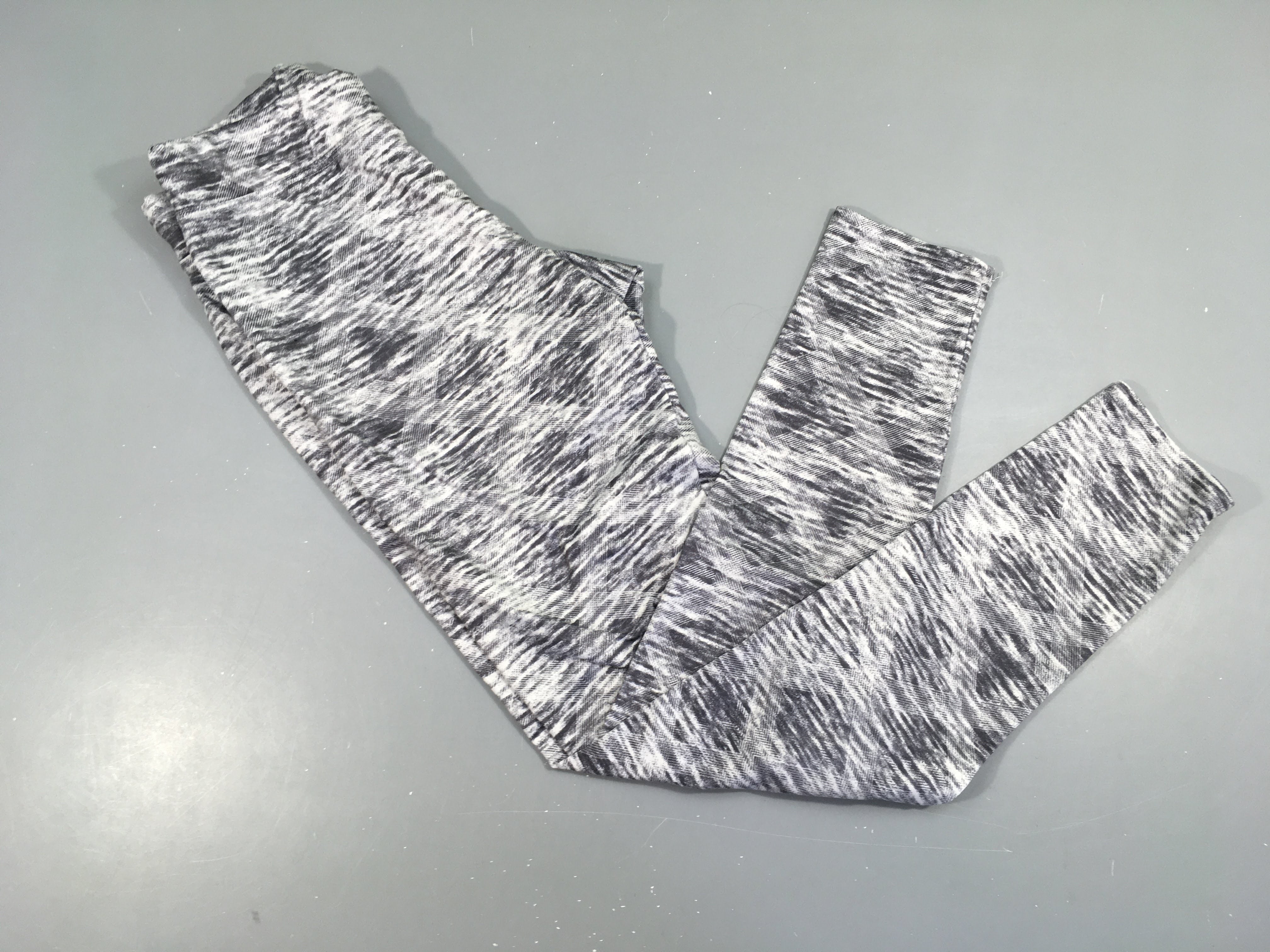 Legging de sport gris/blanc flammé Domyos