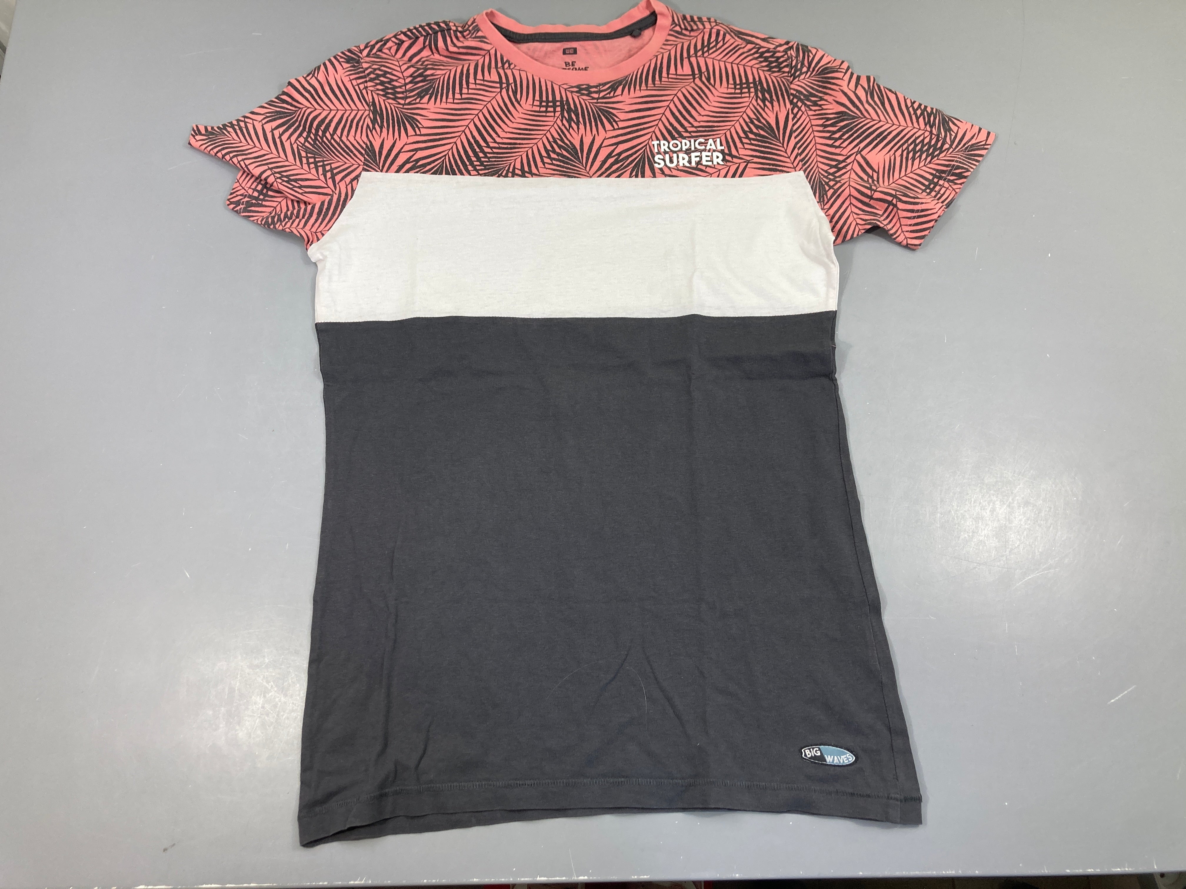 T-shirt m.c noir/rouge Surfer