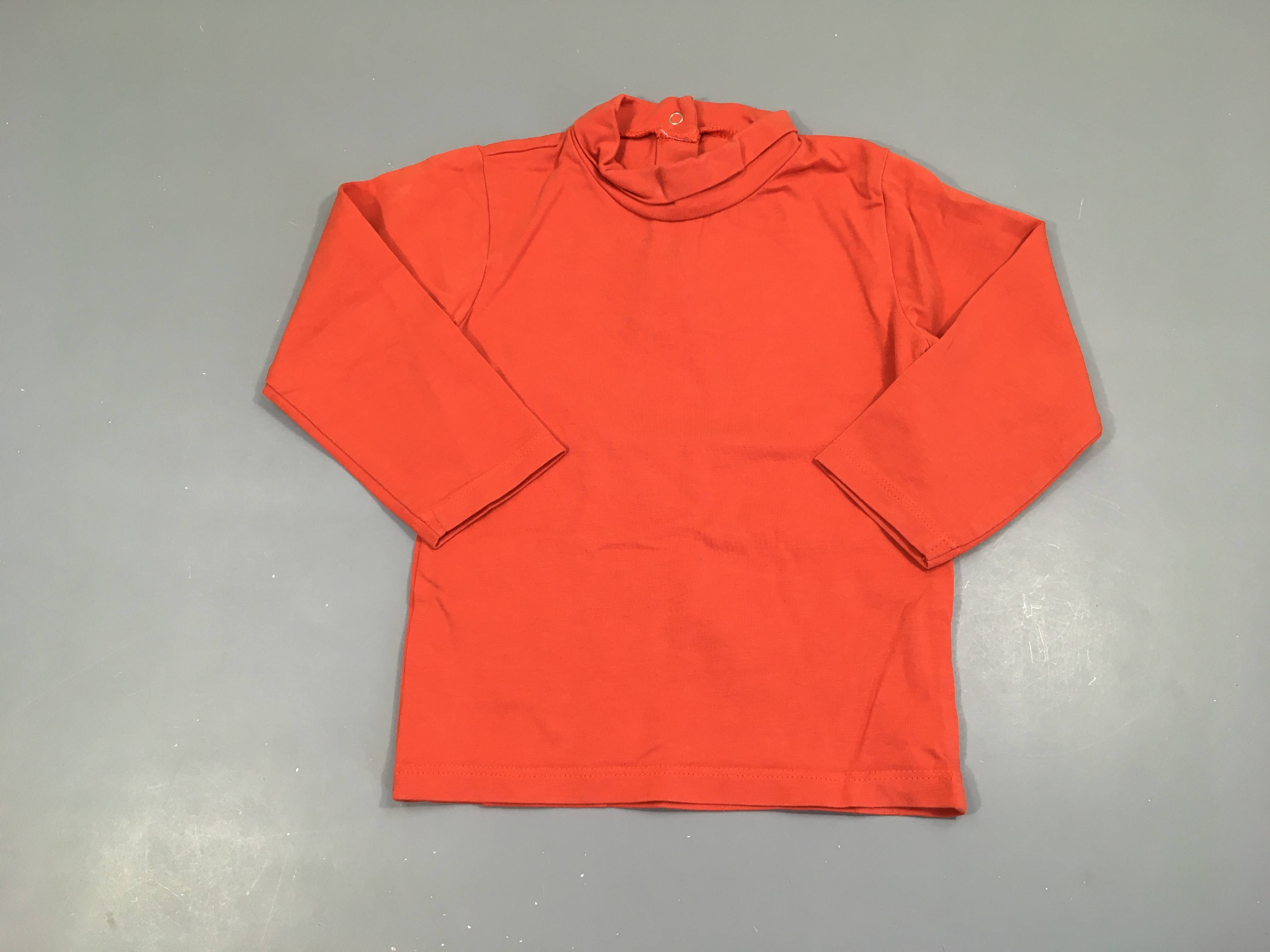 T-shirt col roulé orange