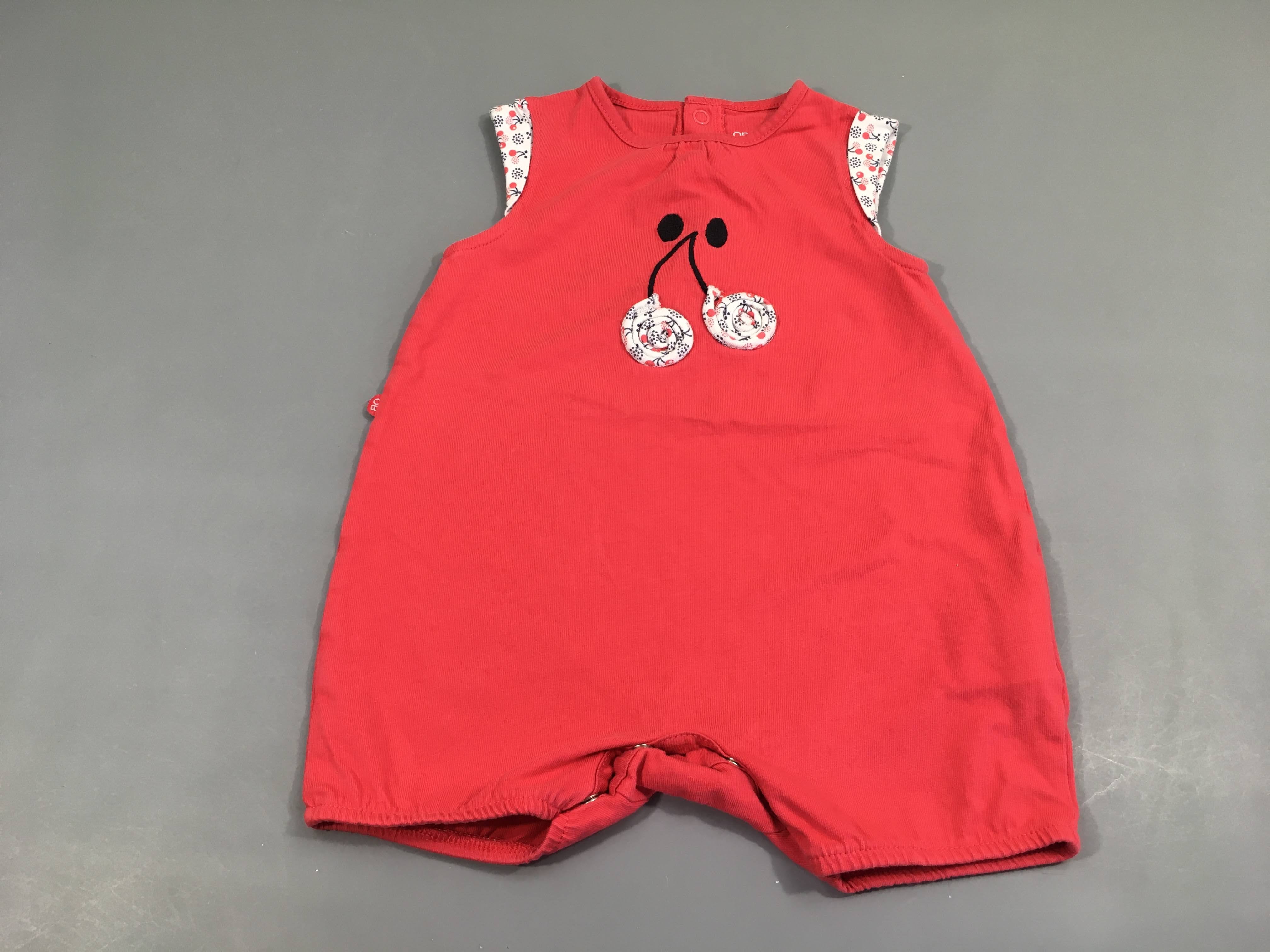 Combishort rouge, cerise