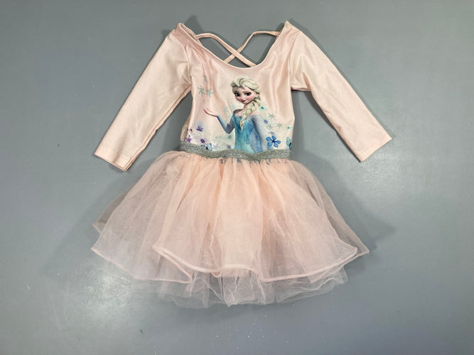 Maillot tutu tulle rose Elsa, moins cher chez Petit Kiwi