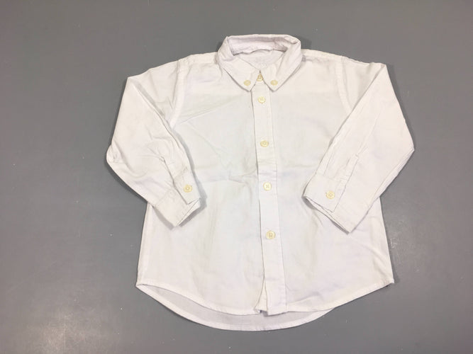 Chemise m.l blanche, moins cher chez Petit Kiwi