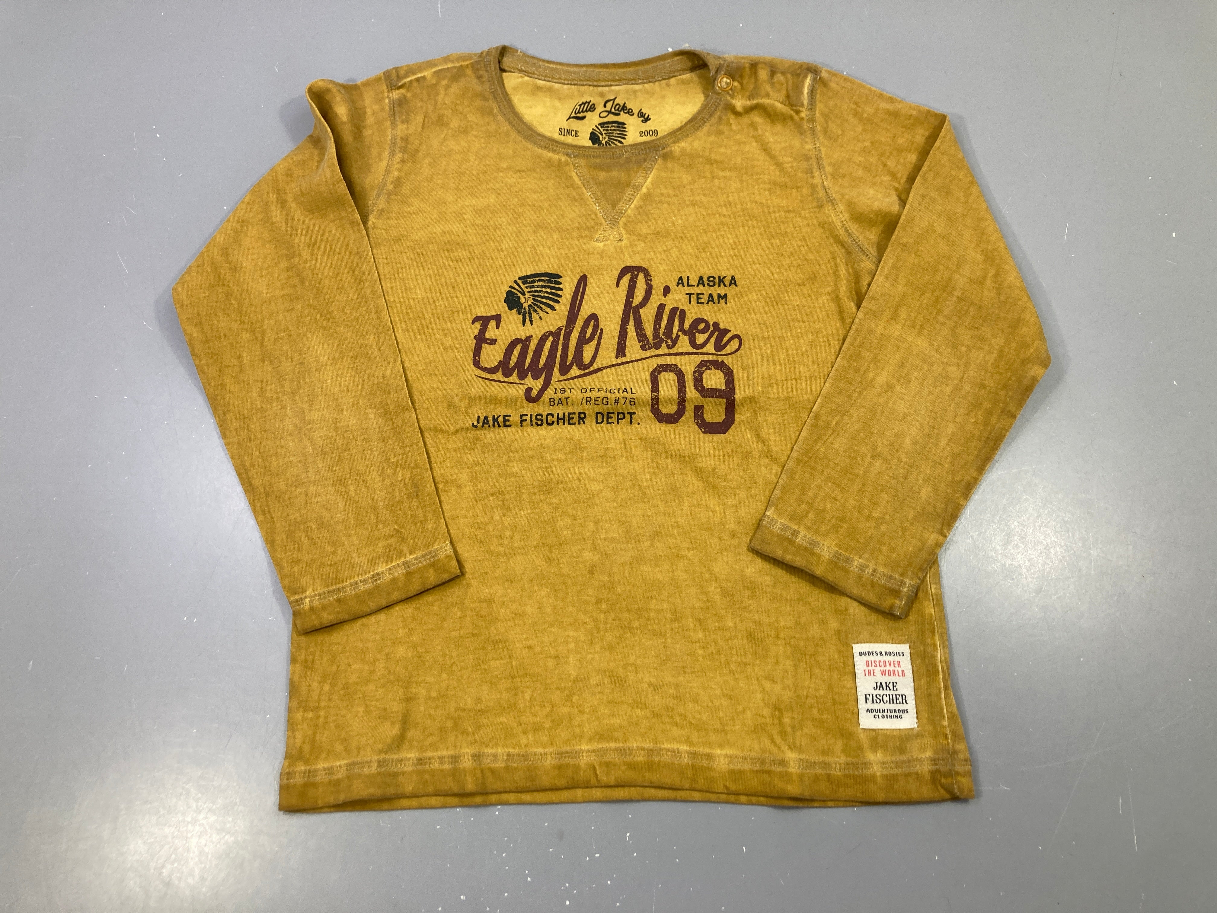 T-shirt m.l moutarde délavé Eagle River, Jake Fischer