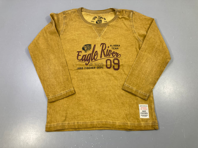 T-shirt m.l moutarde délavé Eagle River, Jake Fischer, moins cher chez Petit Kiwi