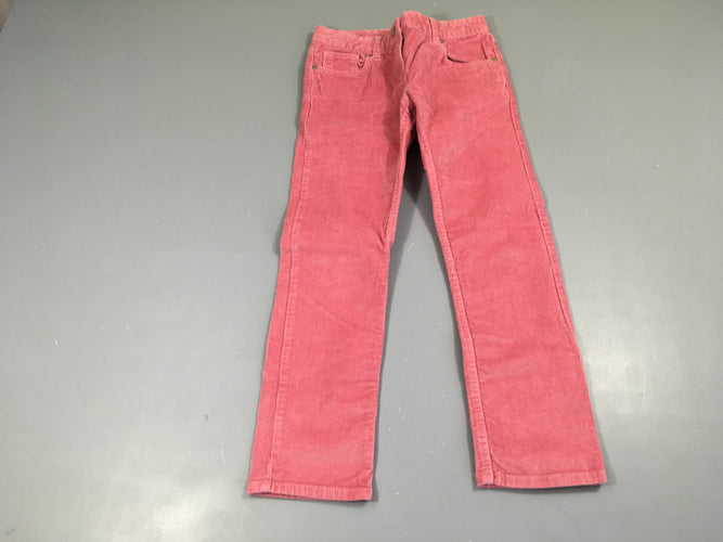 Pantalon velours côtelé rose, moins cher chez Petit Kiwi