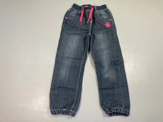 Jeans fleurs brodées, moins cher chez Petit Kiwi