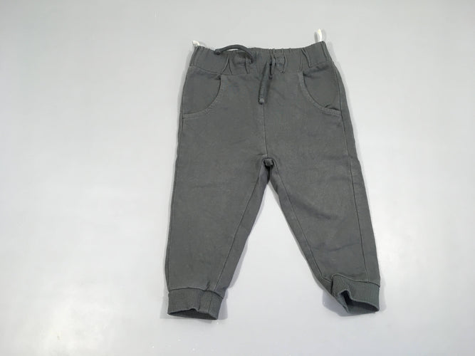 Pantalon de training jersey gris foncé, moins cher chez Petit Kiwi
