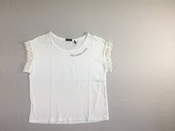 T-shirt s.m blanc dentelle manches Ikks