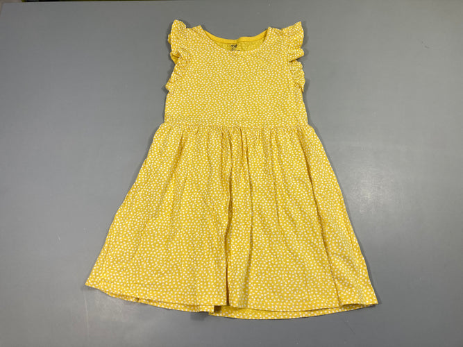 Robe m.c jersey jaune pois, moins cher chez Petit Kiwi