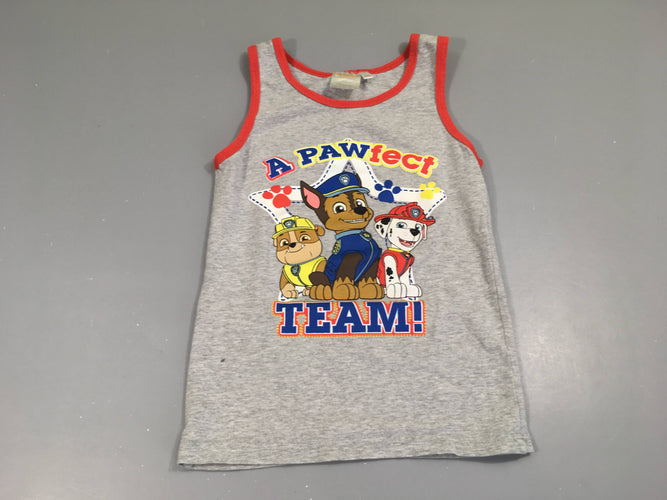 Chemisette s.m gris chiné/rouge Paw Patrol, moins cher chez Petit Kiwi