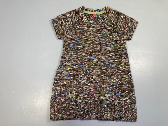 Robe m.c pull brun chiné, moins cher chez Petit Kiwi