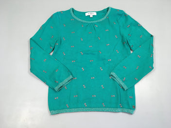 Pull fin vert noeuds