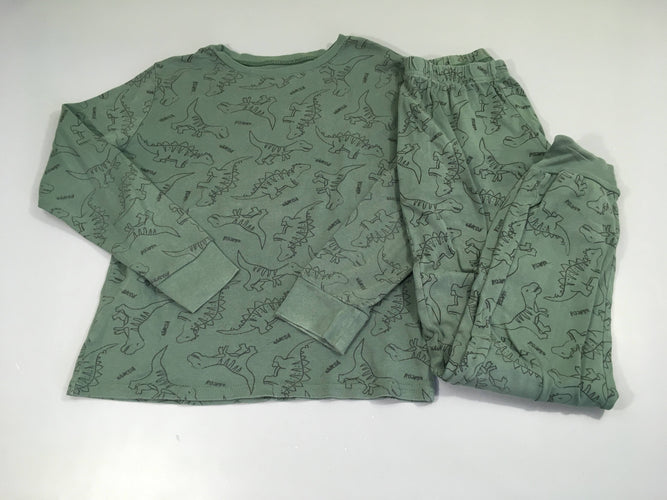 Pyjama 2pcs jersey vert dinos, moins cher chez Petit Kiwi