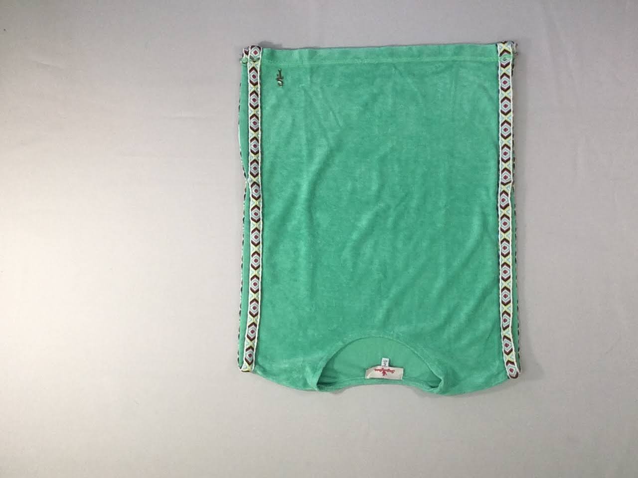 Blouse s.m éponge verte bandes latérales motifs triangulaires-Sugarfree