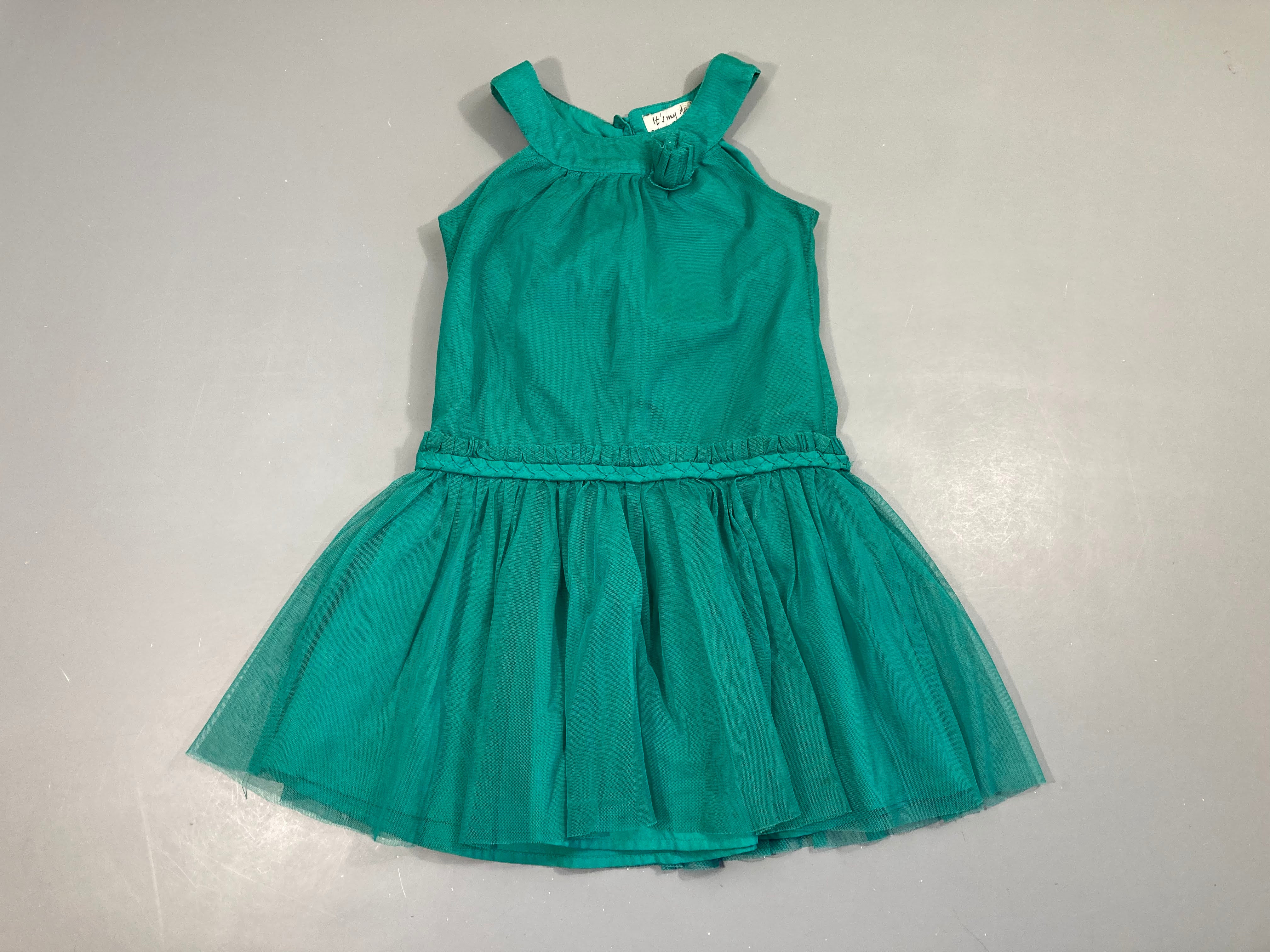 Robe m.c tulle vert