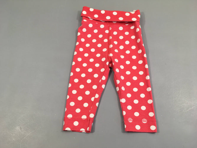 Legging rose à pois blancs, moins cher chez Petit Kiwi