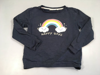 Sweat bleu marine arc-en-ciel