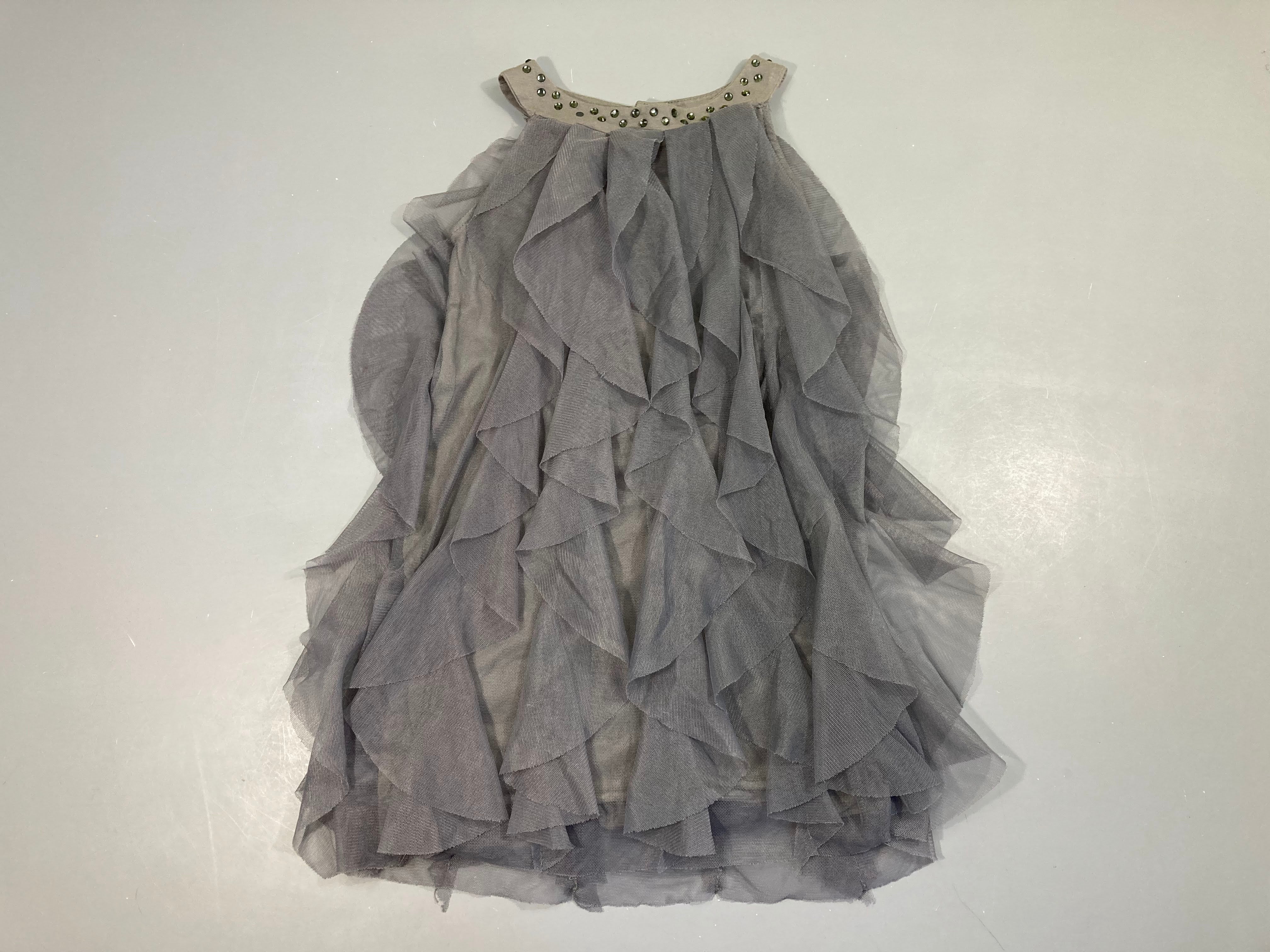 Robe m.c tulle grise
