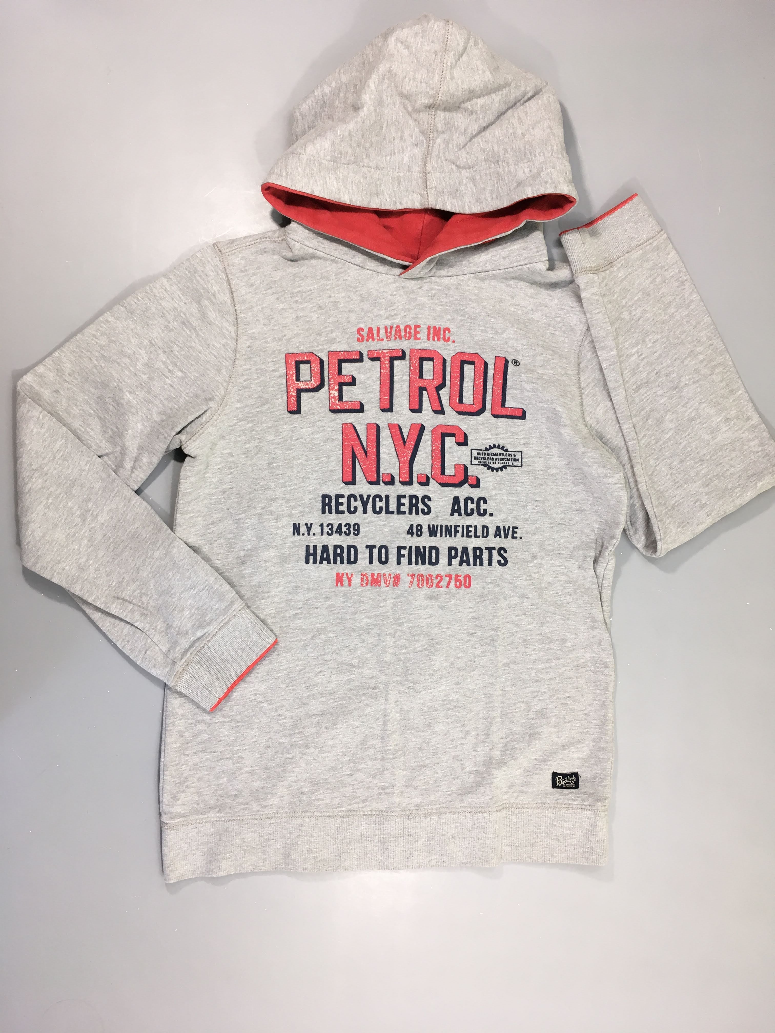 Sweat à capuche gris Petrol