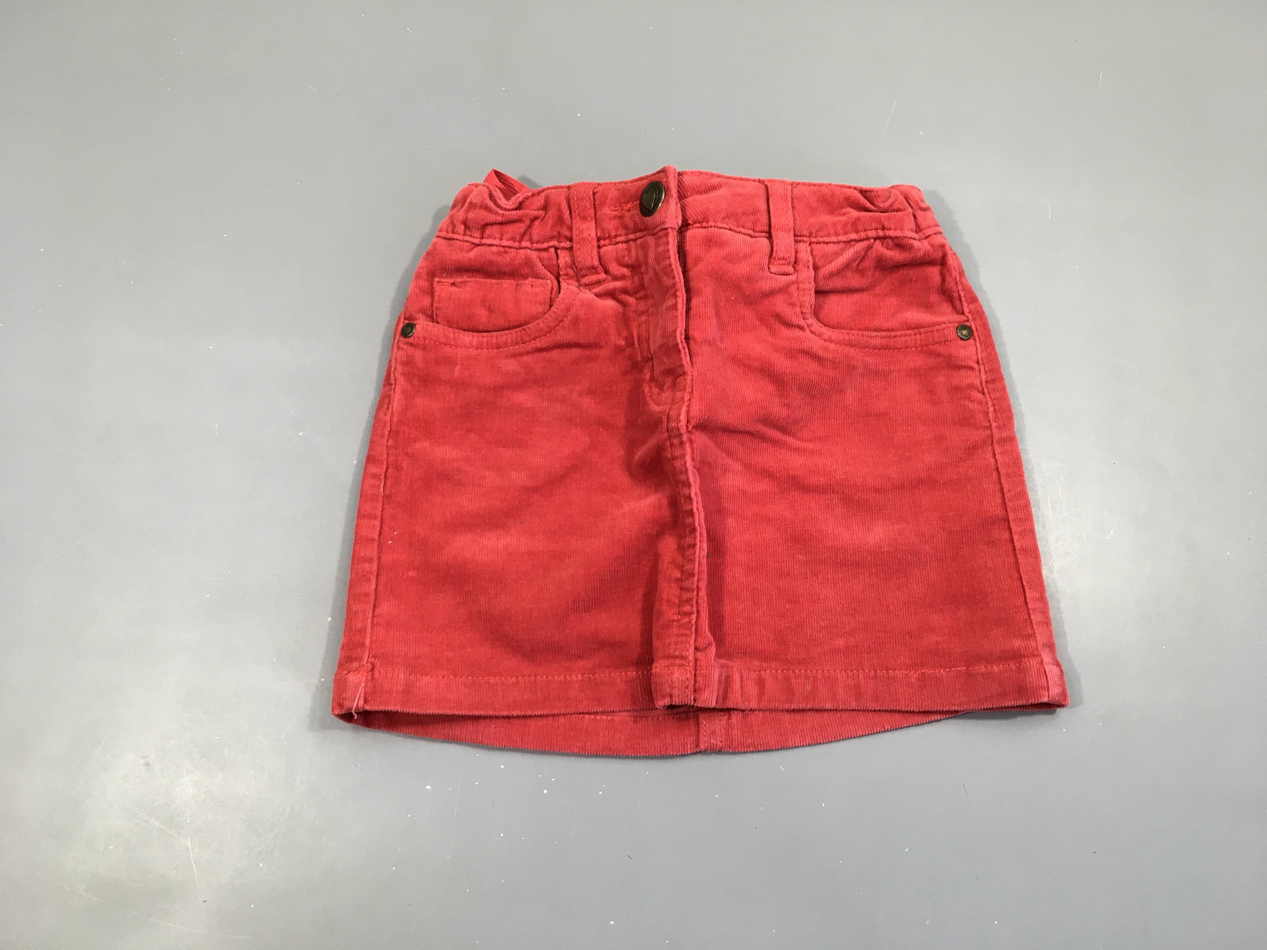 Jupe velours côtelé rose