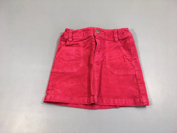 Jupe velours côtelérose vif