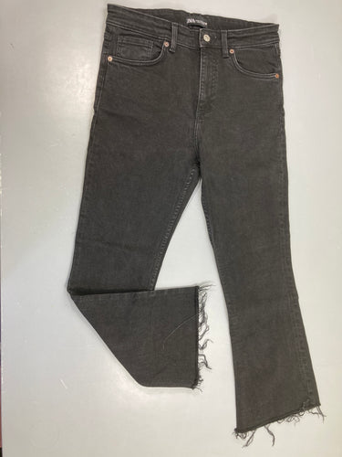 Jeans court noir effet effiloché bas 42, moins cher chez Petit Kiwi