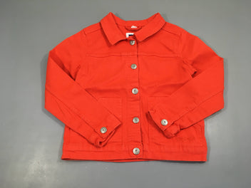 Veste denim orange flammé
