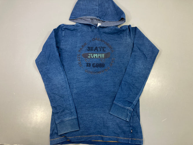 T-shirt m.l capuche bleu délavé Skate Jump San Francisco, moins cher chez Petit Kiwi