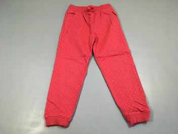 Pantalon molleton rose pois
