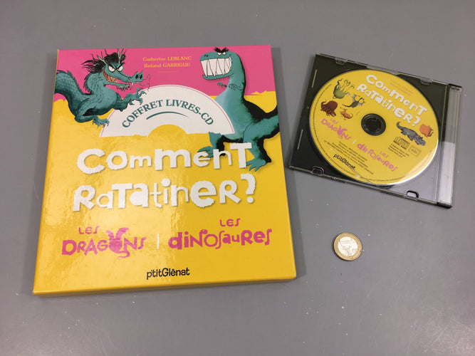 Comment Ratatiner? les dragons et dinosaures Coffret livre et Cd non testé, moins cher chez Petit Kiwi