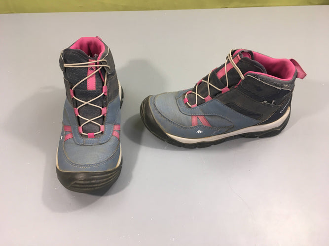 Chaussures de randonnées bleu-gris-rose, moins cher chez Petit Kiwi