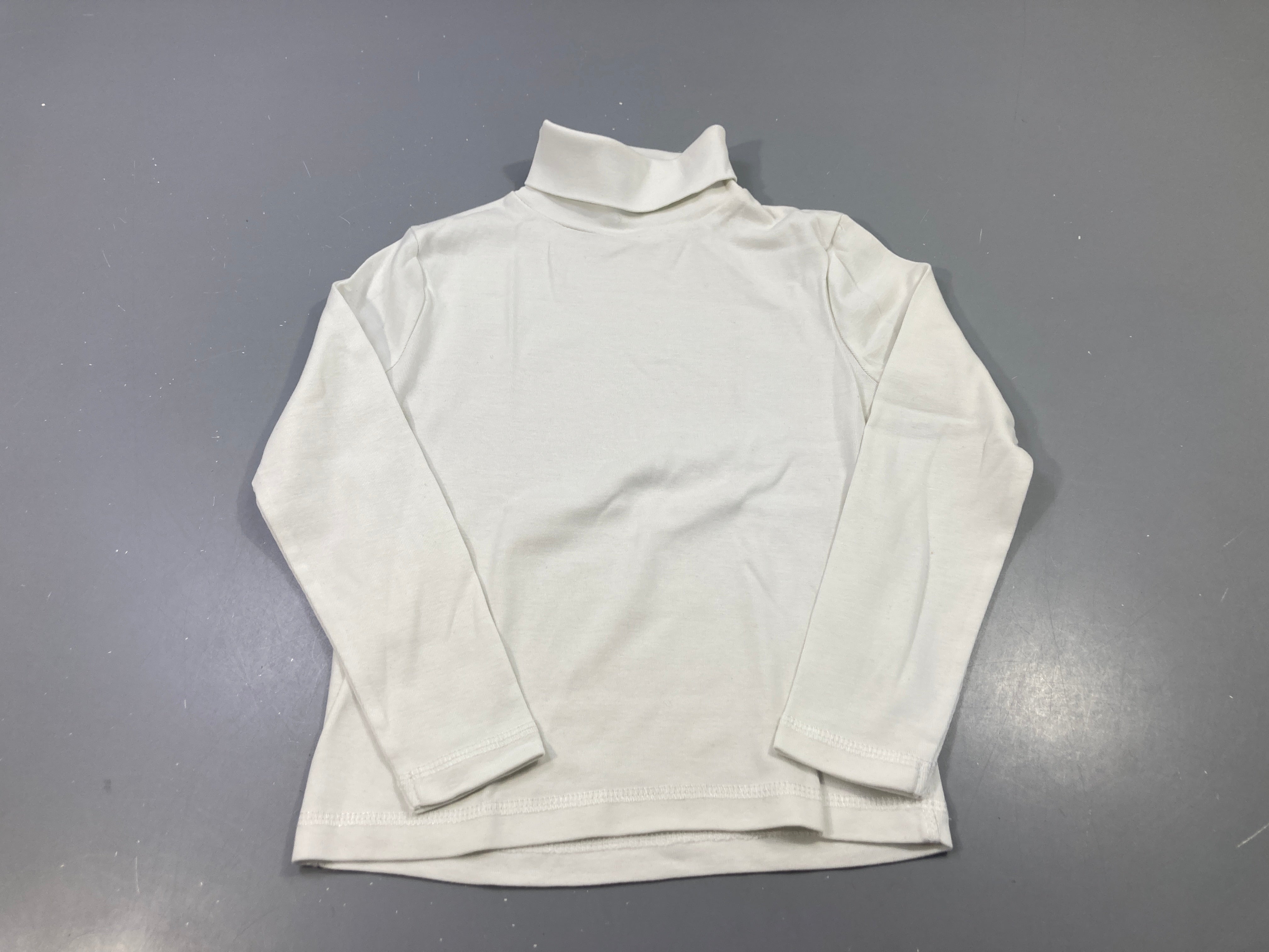 T-shirt m.l col roulé blanc