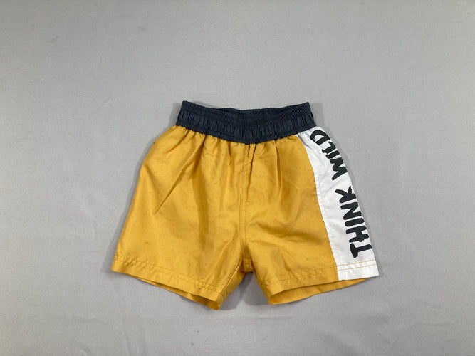 Maillot short jaune-blanc, moins cher chez Petit Kiwi