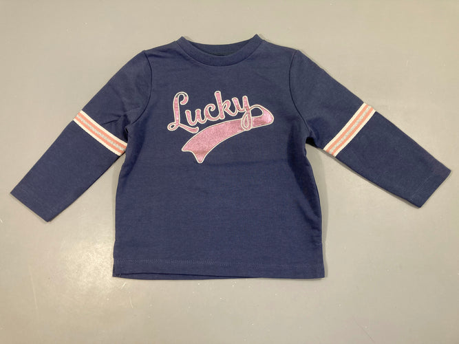 Sweat bleu marine Lucky, moins cher chez Petit Kiwi